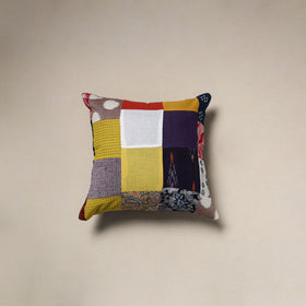 Multicolor - handcrafted cotton patchwork cushion cover 85