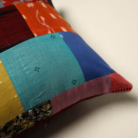 Multicolor Handcrafted Cotton Patchwork Cushion Cover