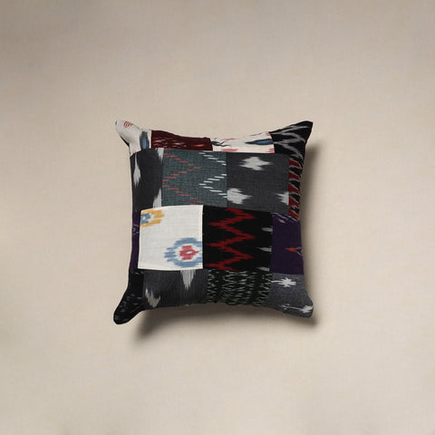 Multicolor - handcrafted cotton patchwork cushion cover 87