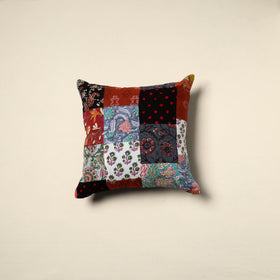 Multicolor Handcrafted Cotton Patchwork Cushion Cover
