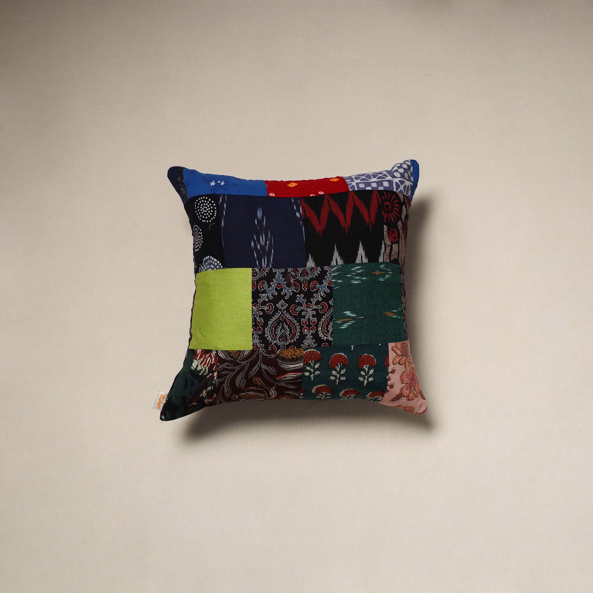 Handcrafted cotton patchwork cushion cover 88