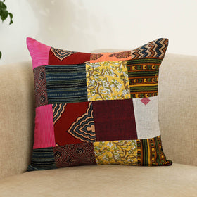  Multicolor Handcrafted Cotton Patchwork Cushion Cover