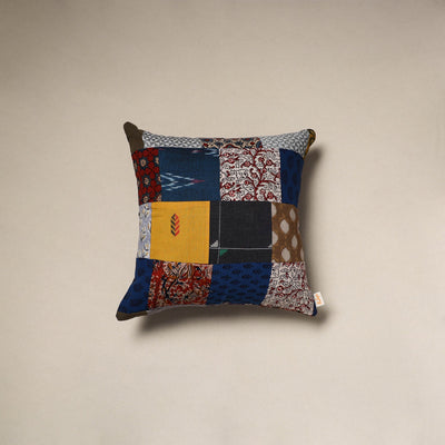 Handcrafted cotton patchwork cushion cover 89