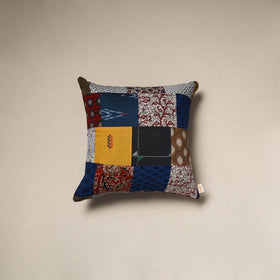 Handcrafted cotton patchwork cushion cover 89