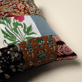Multicolor Handcrafted Cotton Patchwork Cushion Cover