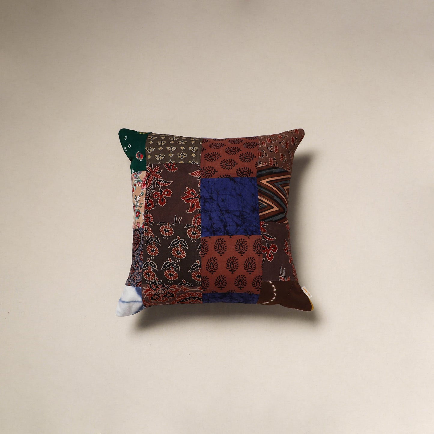 Handcrafted cotton patchwork cushion cover 90