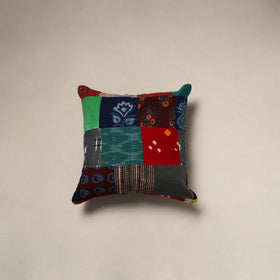 Multicolor - handcrafted cotton patchwork cushion cover 90