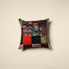 Multicolor Handcrafted Cotton Patchwork Cushion Cover