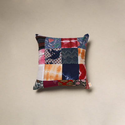 Handcrafted cotton patchwork cushion cover 91