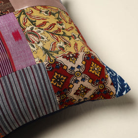 Multicolor - handcrafted cotton patchwork cushion cover 91