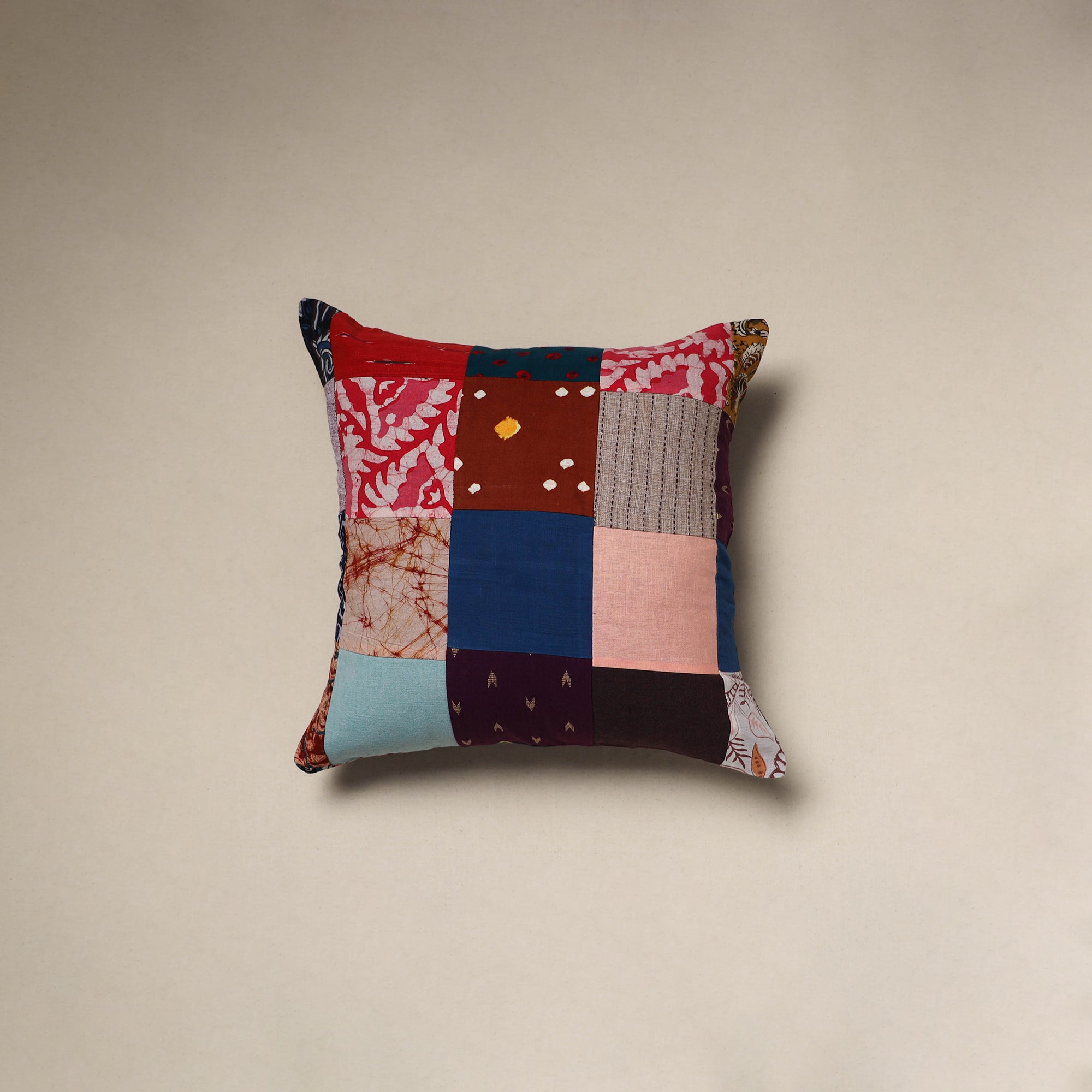 Handcrafted cotton patchwork cushion cover 92