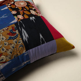 Multicolor Handcrafted Cotton Patchwork Cushion Cover