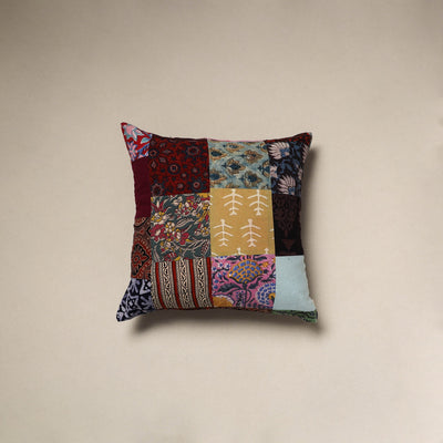 Handcrafted cotton patchwork cushion cover 93