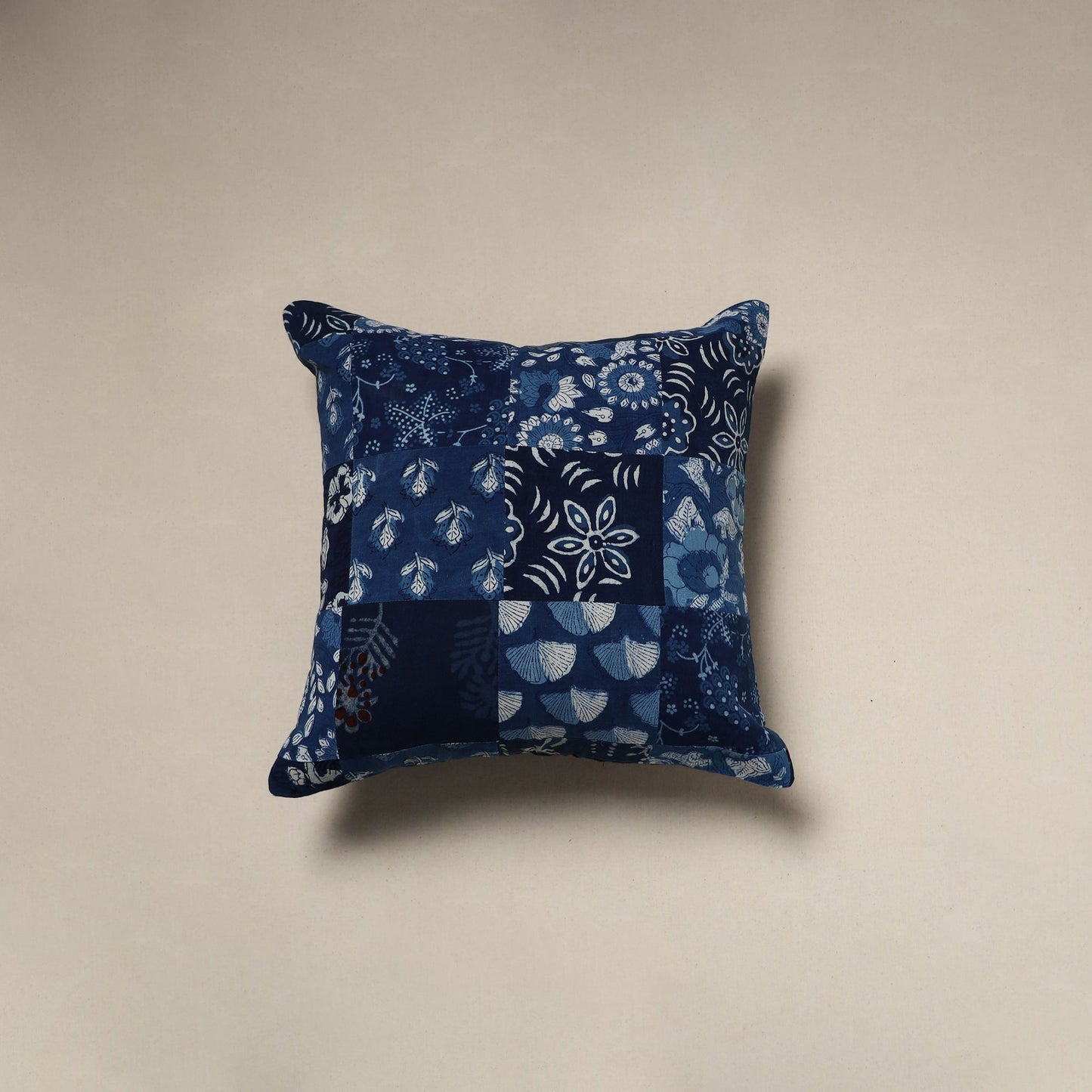 Multicolor - handcrafted cotton patchwork cushion cover 93