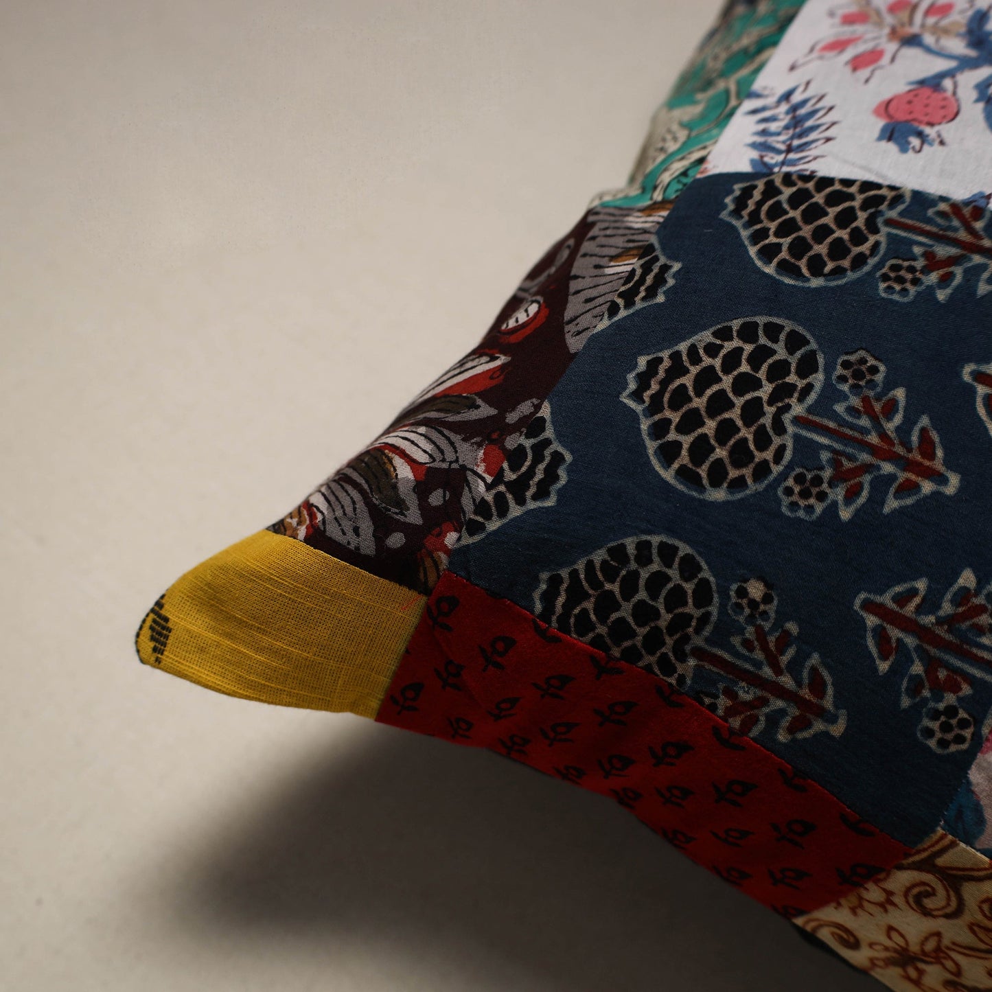 Multicolor - handcrafted cotton patchwork cushion cover 94