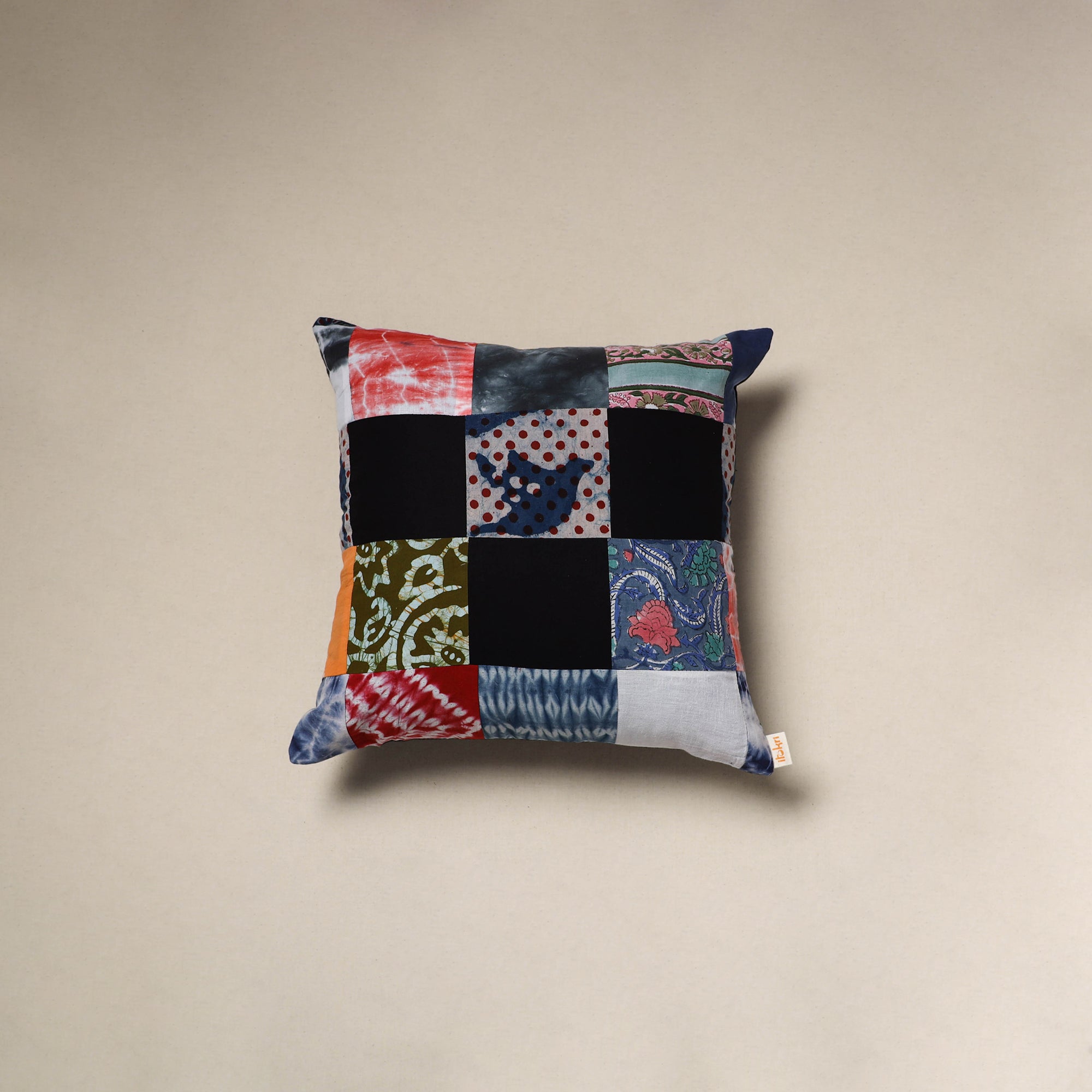 Handcrafted cotton patchwork cushion cover 95
