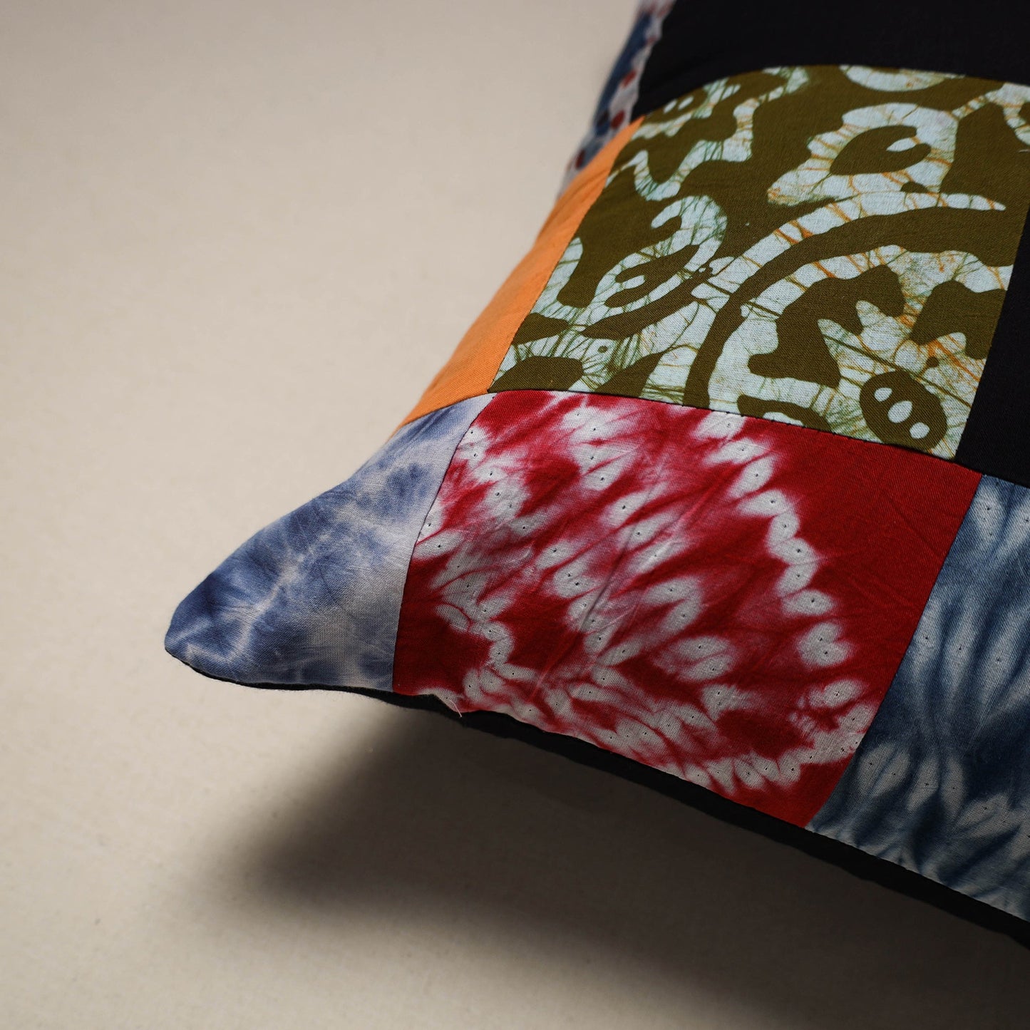 Handcrafted cotton patchwork cushion cover 95