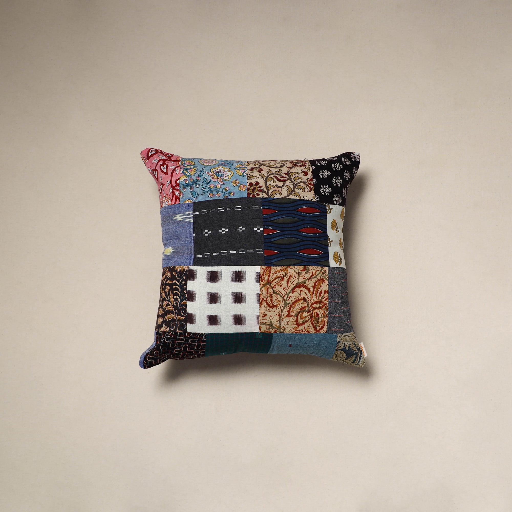 Handcrafted cotton patchwork cushion cover 96