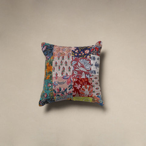 Multicolor - handcrafted cotton patchwork cushion cover 96