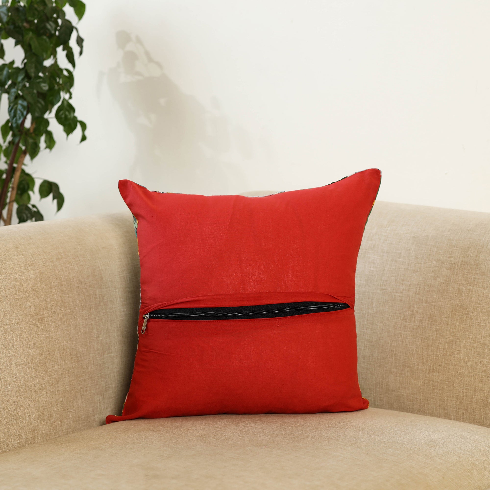  Multicolor Handcrafted Cotton Patchwork Cushion Cover