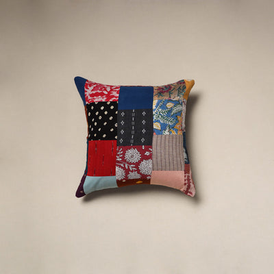 Handcrafted cotton patchwork cushion cover 98