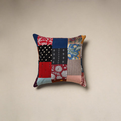 Handcrafted cotton patchwork cushion cover 98