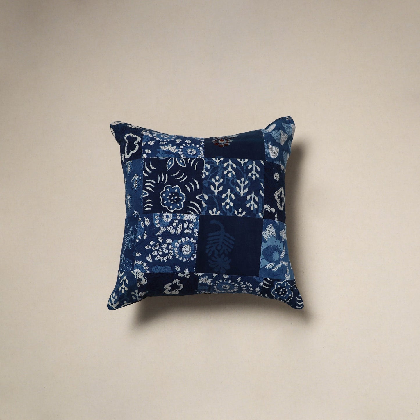 Multicolor - handcrafted cotton patchwork cushion cover 98