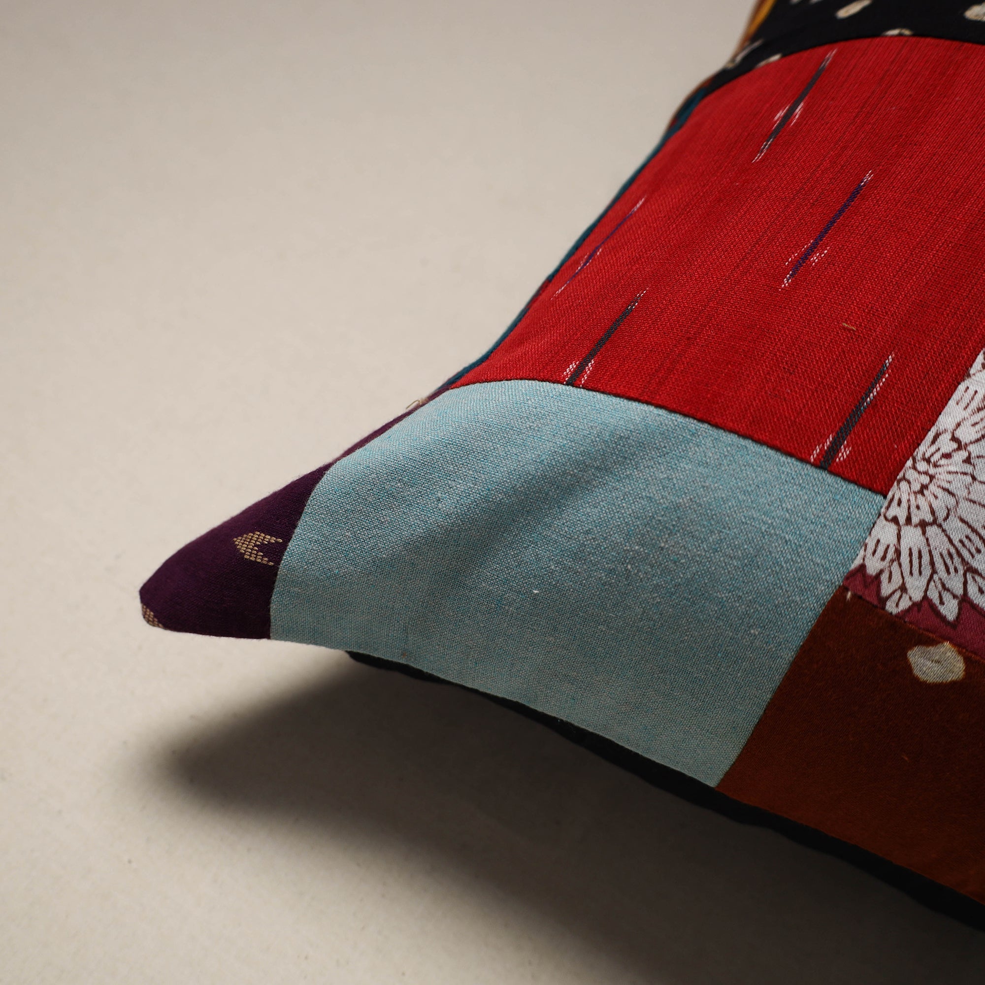 Handcrafted cotton patchwork cushion cover 98