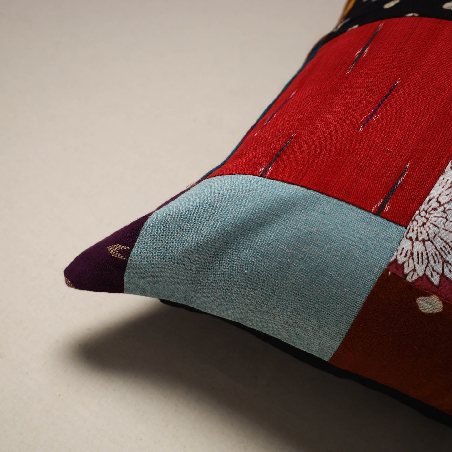 Handcrafted cotton patchwork cushion cover 98