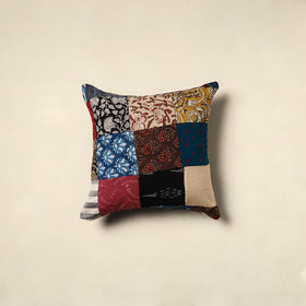 Multicolor Handcrafted Cotton Patchwork Cushion Cover