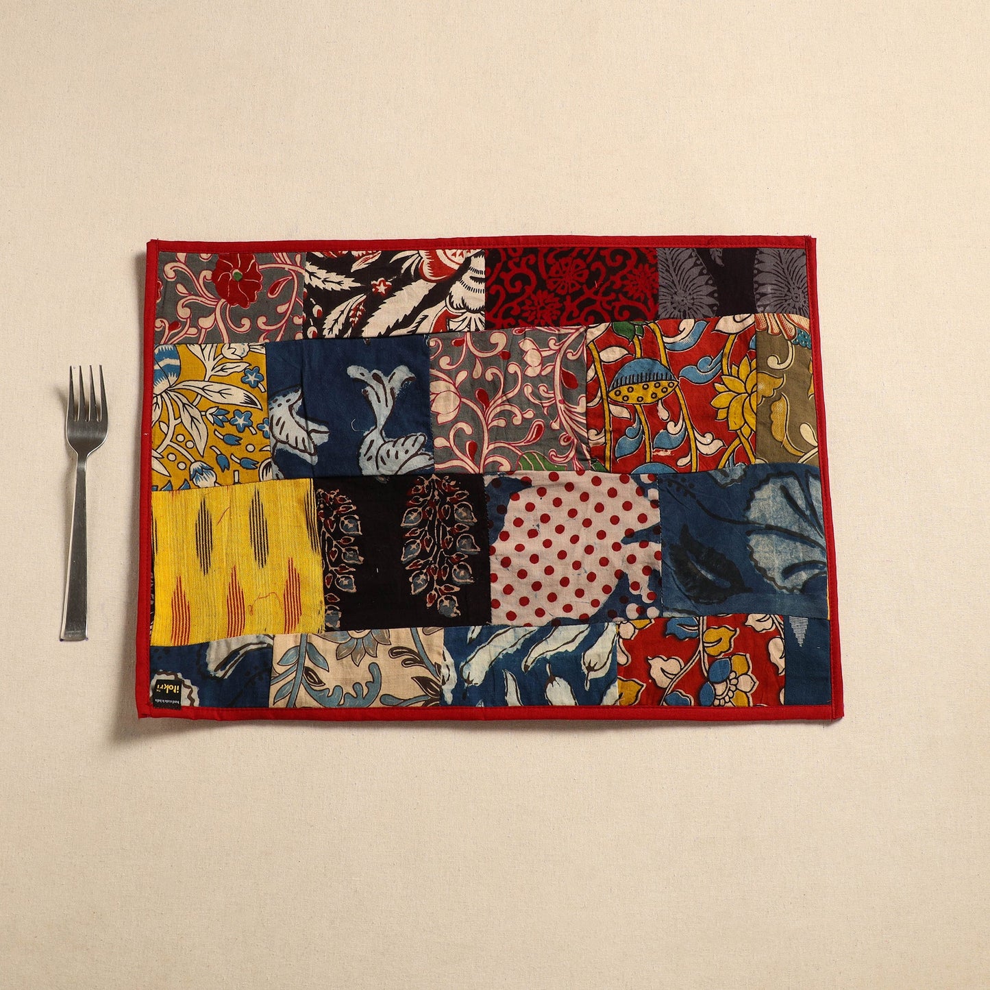  Multicolor Handcrafted Cotton Patchwork Table Mat