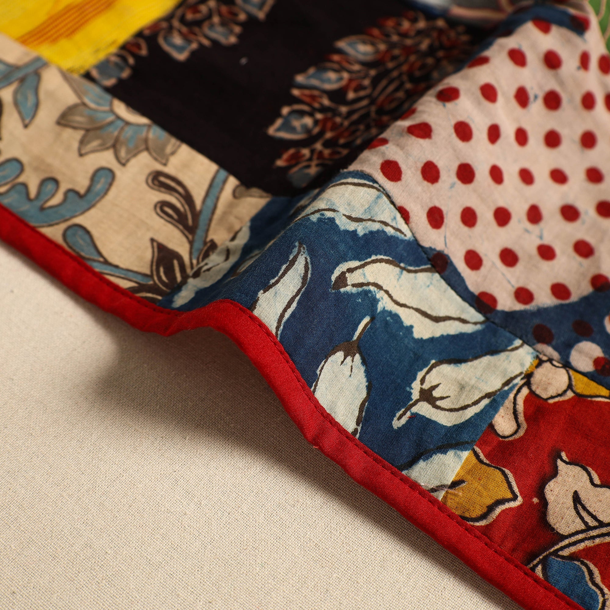  Multicolor Handcrafted Cotton Patchwork Table Mat