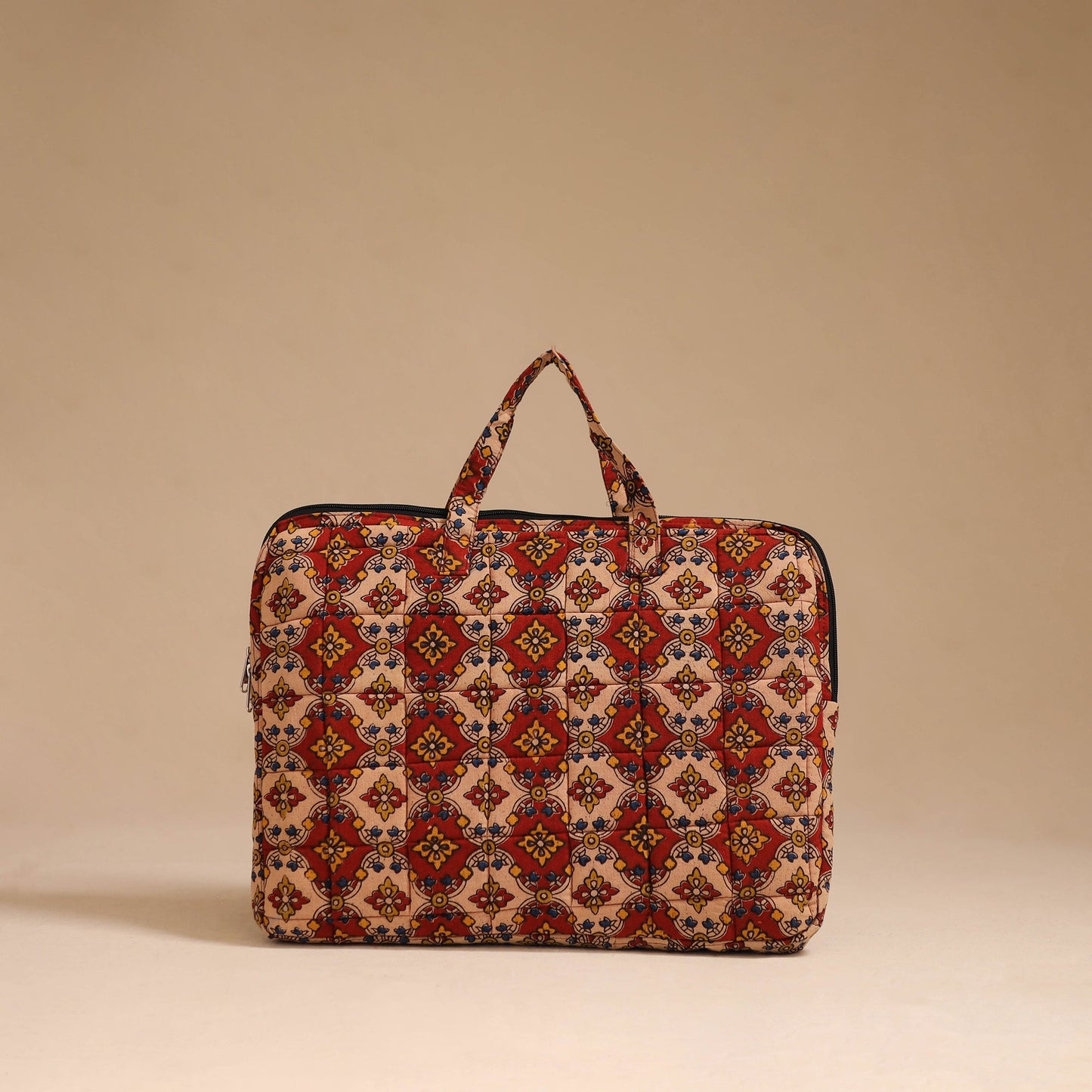 Multicolor - handcrafted cotton quilted laptop bag 52