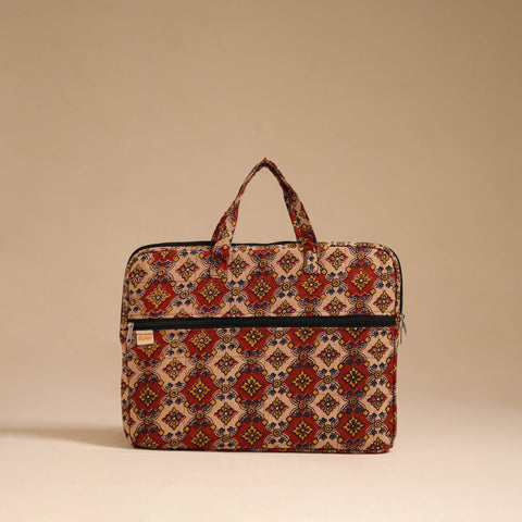 Multicolor - handcrafted cotton quilted laptop bag 52