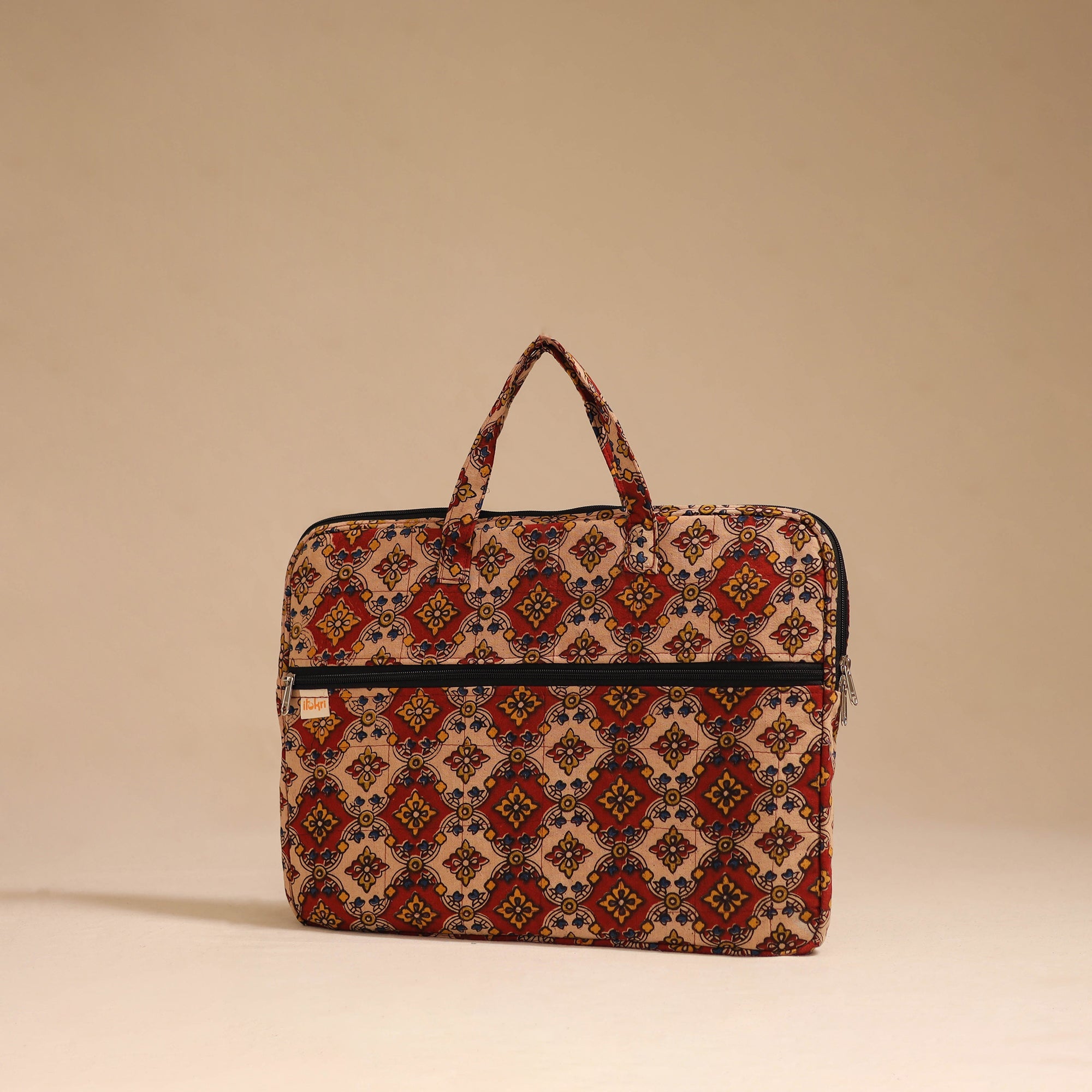 Multicolor - handcrafted cotton quilted laptop bag 52