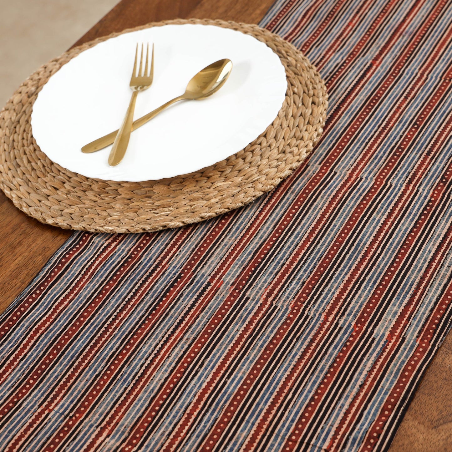 Multicolor Handcrafted Cotton Table Runner