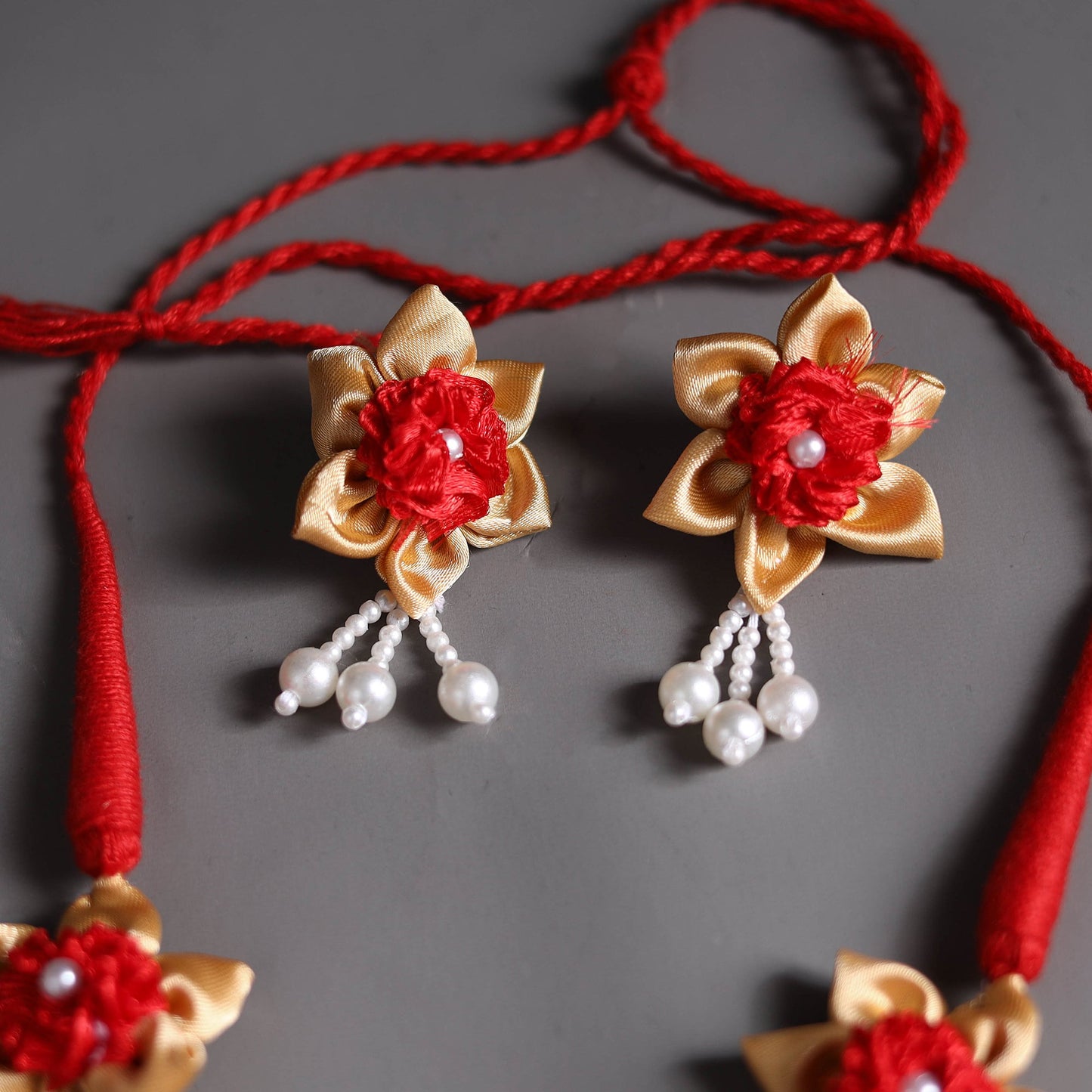 Multicolor - handcrafted fabart choker necklace set 23