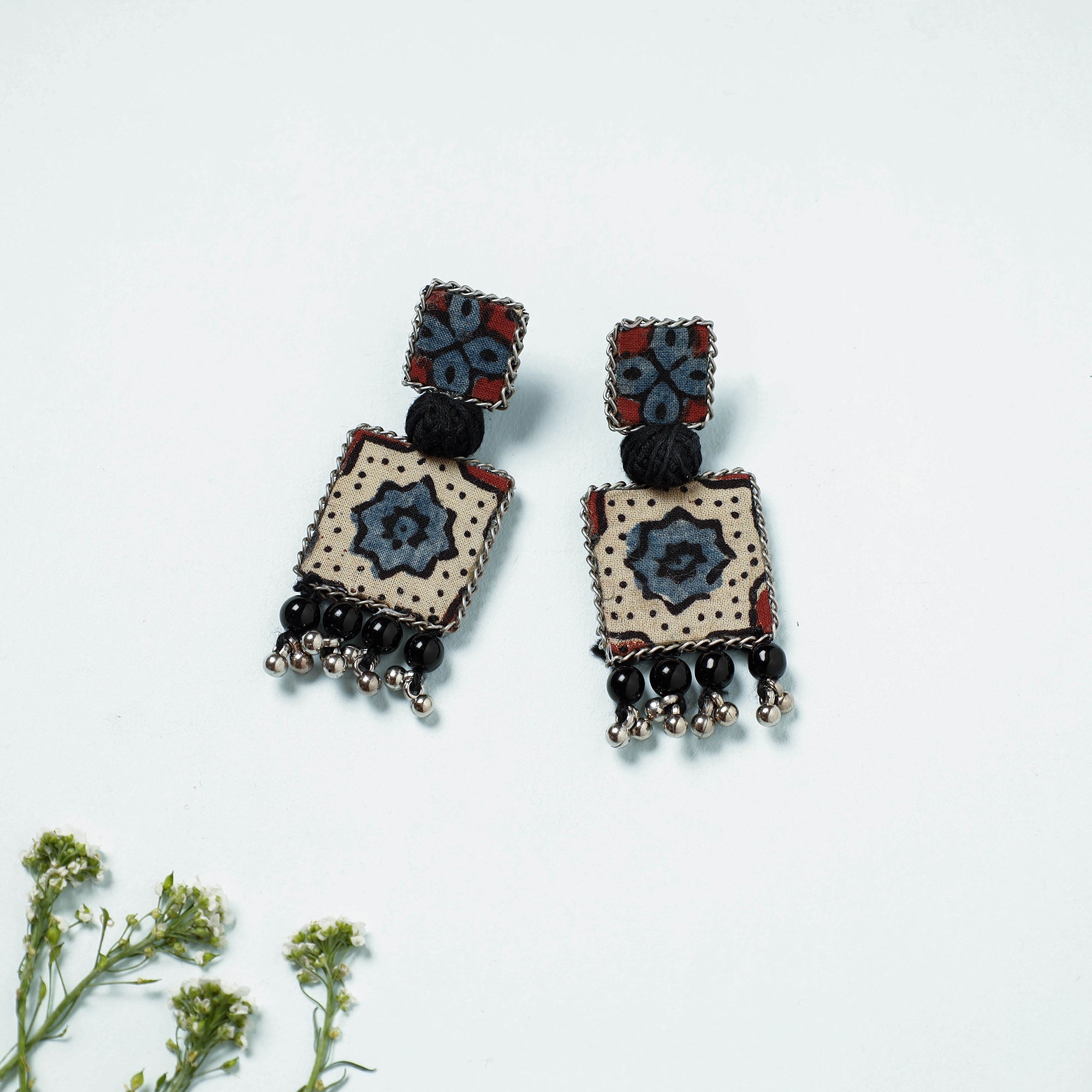 Multicolor - Suchi Handcrafted GS Fabart Jhumki Earrings main image 1
