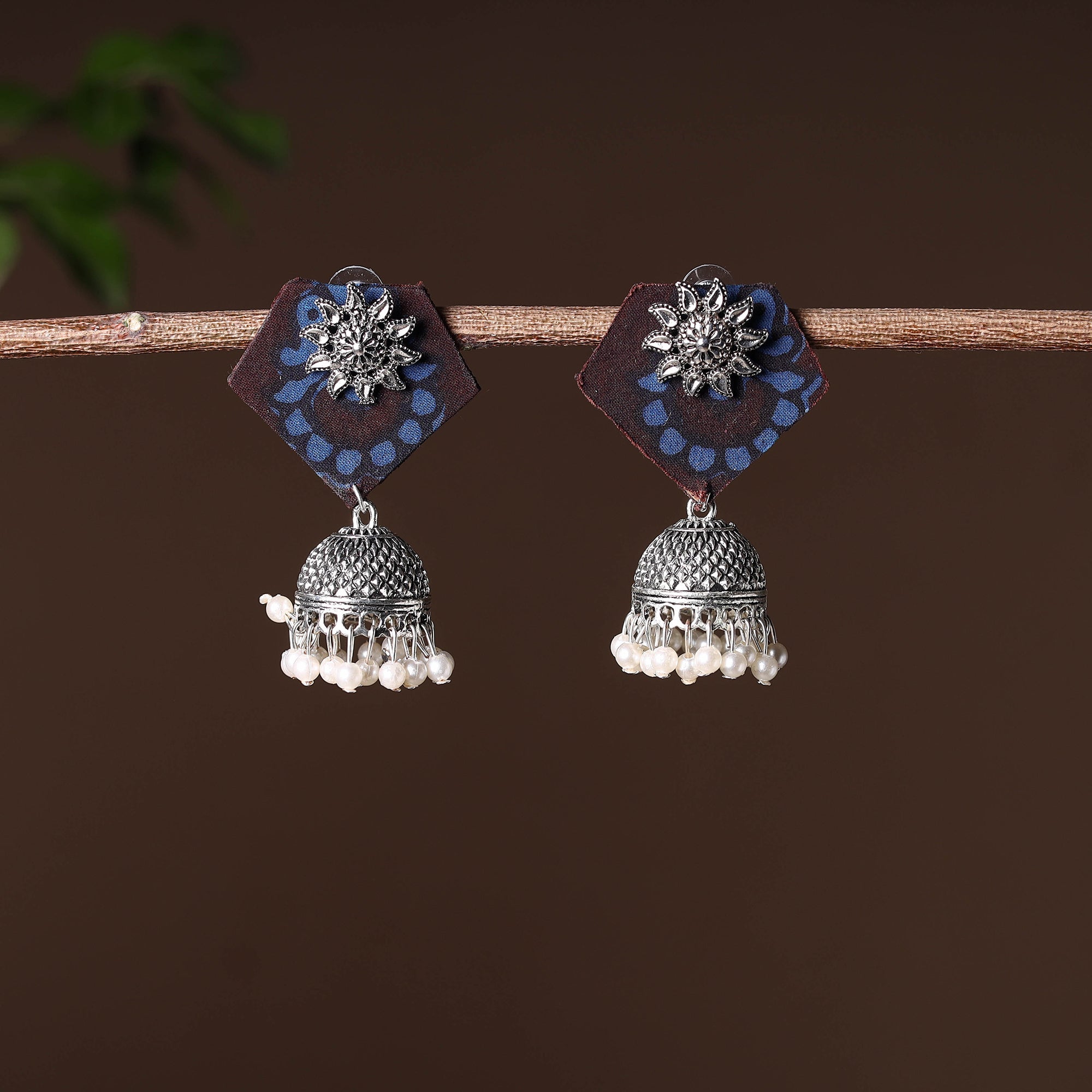 Multicolor - handcrafted fabart gs jhumki earrings 06