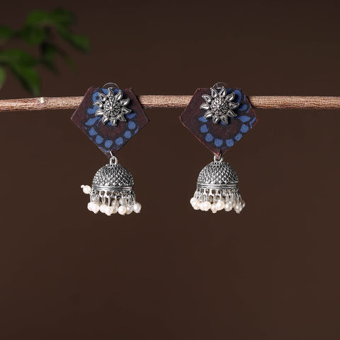 Multicolor - handcrafted fabart gs jhumki earrings 06