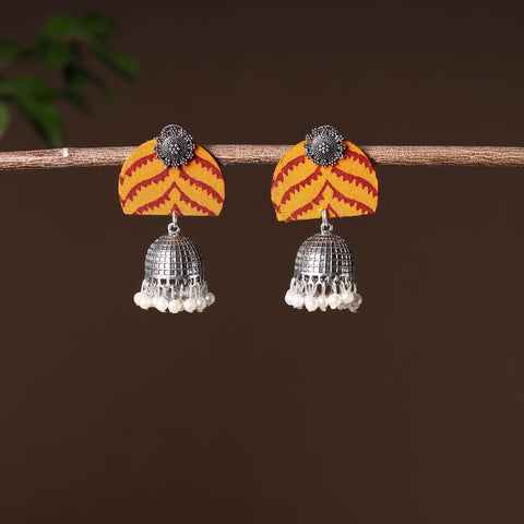 Multicolor - handcrafted fabart gs jhumki earrings 12