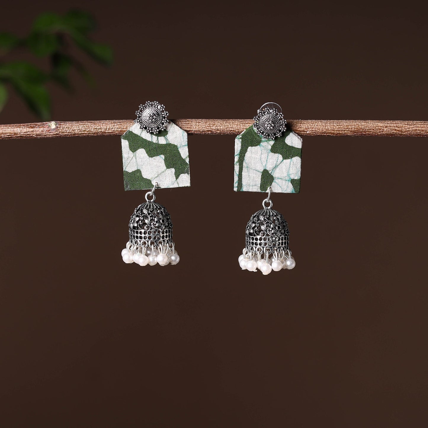 Multicolor - handcrafted fabart gs jhumki earrings 15