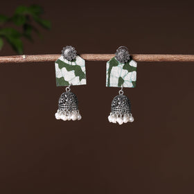 Multicolor - handcrafted fabart gs jhumki earrings 15