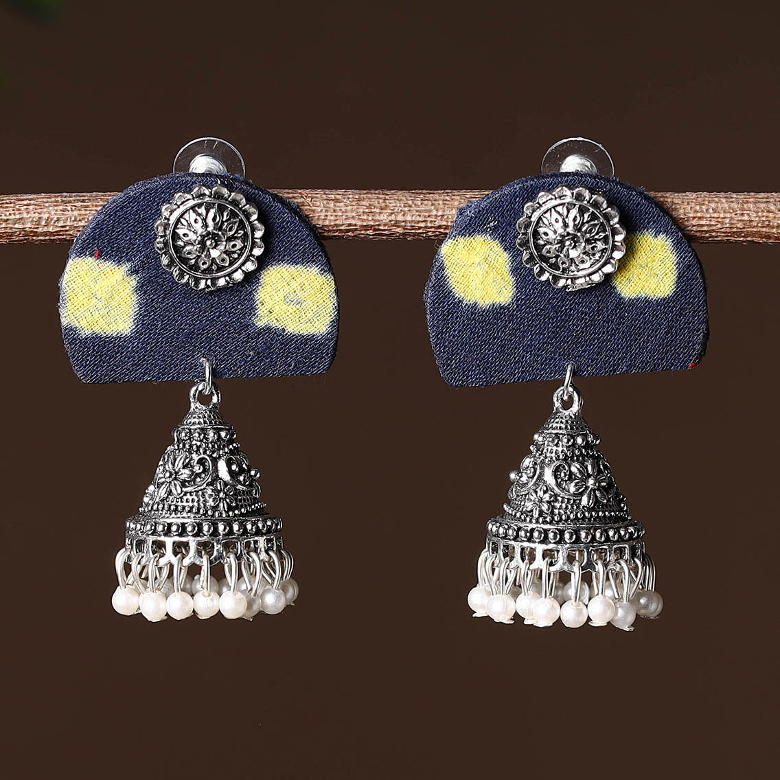  Handcrafted Fabart GS Jhumki Earrings