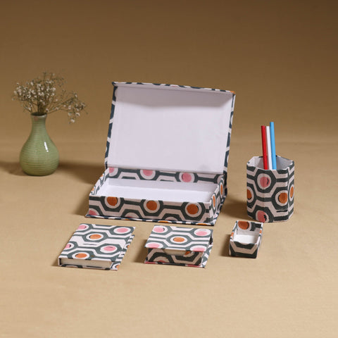 Multicolor - handcrafted floral organizer stationery kit 55