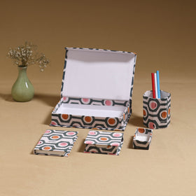 Multicolor - handcrafted floral organizer stationery kit 55