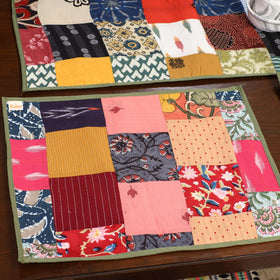 Multicolor - handcrafted cotton fusion table runner set