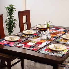 Multicolor - handcrafted cotton fusion table runner set