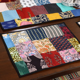 Multicolor - handcrafted cotton fusion table runner set