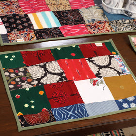 Multicolor - handcrafted cotton fusion table runner set